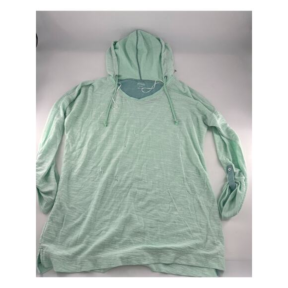 Columbia Tops - Columbia Shirt Womens Extra Large Green Blue Lightweight Hoodie Pullover Comfort